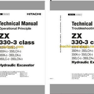 Hitachi ZX330-3 class Hydraulic Excavator Technical Manual