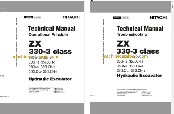 Hitachi ZX330-3 class Hydraulic Excavator Technical Manual