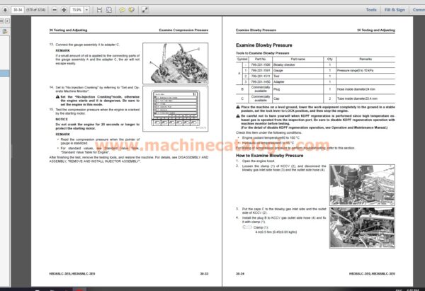 HB365LC-3E0, HB365NLC-3E0 Hydraulic Excavator Shop Manual Index