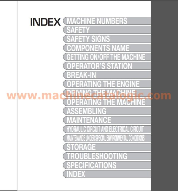 Hitachi Zaxis870H-3 Excavator maintenance Manual