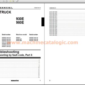 Komatsu 930E-5SE DUMP TRUCK Shop Manual (CEBM035301)