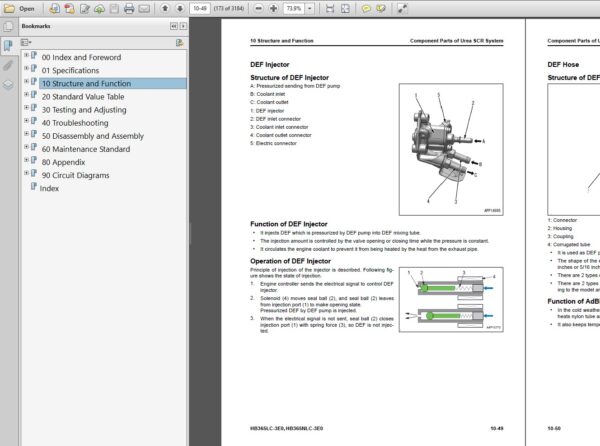 Komatsu HB365LC-3, HB365NLC-3 Hydraulic Excavator Shop Manual Index