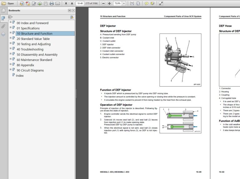 Komatsu HB365LC-3, HB365NLC-3 Hydraulic Excavator Shop Manual Index