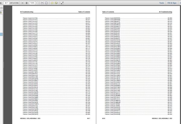 Komatsu HB365LC-3, HB365NLC-3 Shop Manual Index