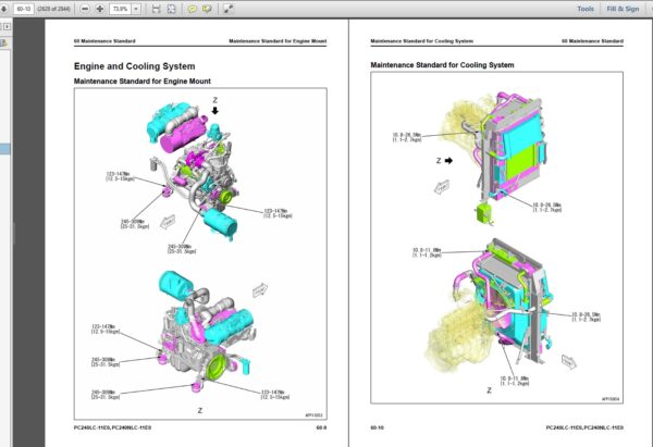 Komatsu PC240LC-11E0, PC240NLC-11E0 Shop Manual Index