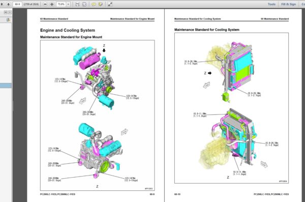 PC290-11E0, PC290LC-11E0, PC290NLC-11E0 Hydraulic Excavator Shop Manual Index