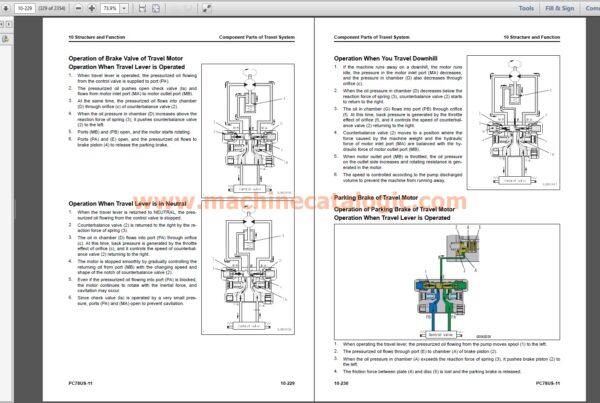 Komatsu PC78US-11 Hydraulic Excavator Shop Manual Index