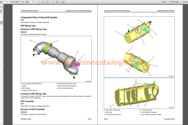 Komatsu PC210LCi -11E0 Hydraulic Excavator Shop Manual Index