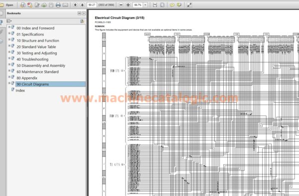 Komatsu PC360LC I-11E0, PC360NLCI-11E0 Hydraulic Excavator Shop Manual Index