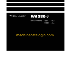 Komatsu WA380-7 Wheel Loader Shop Manual (VENBM40500)