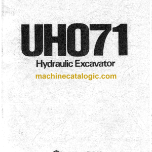 Hitachi UH071 Hydraulic Excavator Operator's Manual (EM740-1-2)