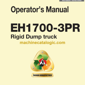 Hitachi EH1700-3PR Rigid Dump Truck Operator's Manual (O-QCA80-En-1A-PR