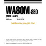 Komatsu WA80M-8E0 Wheel Loader Shop Manual (VENBM08000)