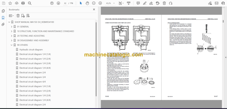 Komatsu WA150-5 Wheel Loader Shop Manual (VEBM934100)