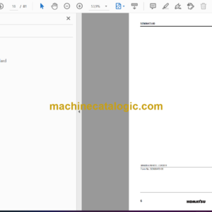 Komatsu WA600-6 Wheel Loader Shop Manual (SEN06466-00)