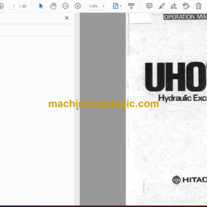 Hitachi UH071 Hydraulic Excavator Operator’s Manual (EM740-1-2)