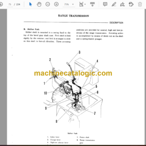 Komatsu D75S-2 Dozer Shovel Shop Manual (D75S2BE2)