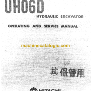 Hitachi UH06D Hydraulic Excavator Operating Manual Service Manual (EM161-1)