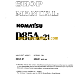 Komatsu D85A-21 Bulldozer Shop Manual (SEBM015C2104)