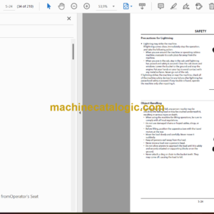 Hitachi ZX135US-7 Short Reach Specification Machine Operator’s Manual (ENMDA4-SR1-1)