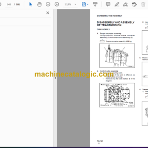 Komatsu WA900L-3 Avance Loader Wheel Loader Shop Manual (SEBM035708)