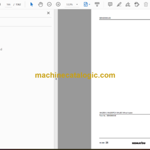 Komatsu WA250-6, WA250PZ-6 Wheel Loader Shop Manual (SEN03979-08)