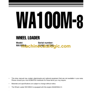 Komatsu WA100M-8 Wheel Loader Shop Manual (VENBM06001)