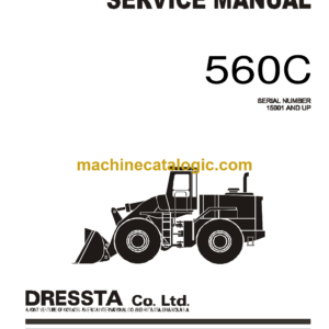 Komatsu 560C Wheel Loader Shop Manual (SM560C991E)