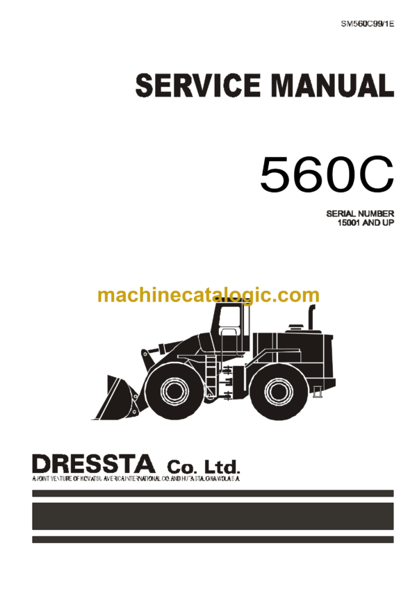 Komatsu 560C Wheel Loader Shop Manual (SM560C991E)