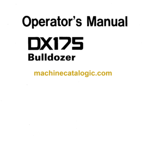 Hitachi DX175 Bulldozer Operator's Manual (EM4CC-1-1)