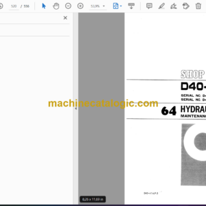 Komatsu D40A,P-3 D41A,E,P-3, D41A-3A Bulldozer Shop Manual (SEBM0120C07)