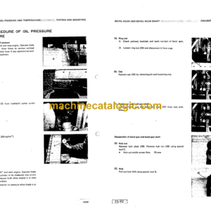 Komatsu D65E-6 Bulldozer Shop Manual