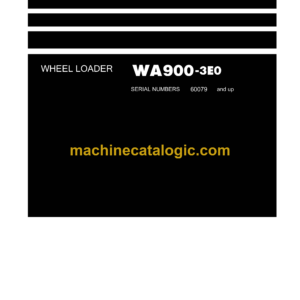 Komatsu WA900-3E0 Wheel Loader Shop Manual (SEN05654-01)