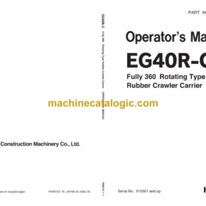 Hitachi EG40R-C Carrier Operator's Manual (EM81P-1-1)