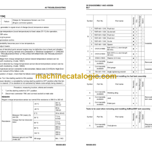 Komatsu WA500-8E0 Wheel Loader Shop Manual (VENBM55000)