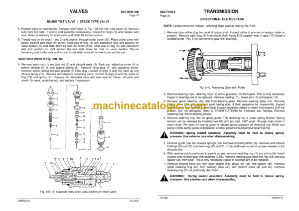 Komatsu TD-40C Bulldozer Service Manual (SMTD40C981E)