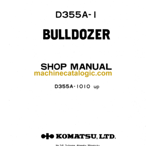 Komatsu D366A-I Bulldozer Shop Manual