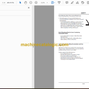 Hitachi ZX120-5B, ZX180-5B, ZX200-5B, ZX280-5B, ZX330-5B class Hydraulic excavator Operator’s Manual (ENMDCA-1-2)