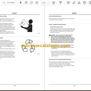 Hitachi ZX135USL-7 Forestry Excavator Operator’s Manual (ENMDA4-ENFOR1-1)