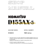 Komatsu D155AX-5 Bulldozer Shop Manual (SEBM034805)