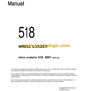 Komatsu 518 Wheel Loader Shop Manual (CEBMW17030)