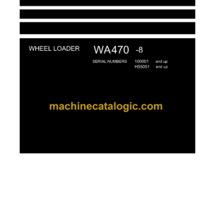 Komatsu WA470-8 Wheel Loader Shop Manual (VENBM49500)