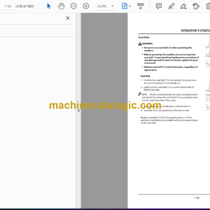 Hitachi EX2600-7 MTU FCO Engine Hydraulic Excavator Operator’s Manual (ENMKED-1-1)