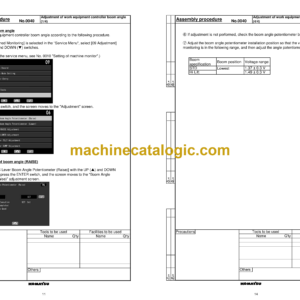 Komatsu WA380-8E0 Wheel Loader Field Assembly Instruction (GEN00185-00)