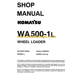 Komatsu WA500-1L Wheel Loader Shop Manual (CEBMW25010)