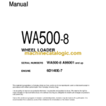 Komatsu WA500-8 Wheel Loader Shop Manual (CEBM030802)