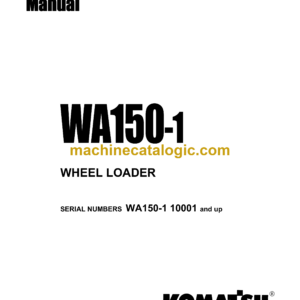 Komatsu WA150-1 Wheel Loader Shop Manual (SEBM04170104)