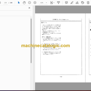 Hitachi EX200-5E Excavator Operator’s Manual (M14M-2-1) Japanese