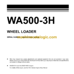 Komatsu WA500-3H Wheel Loader Shop Manual (VEBM500100)