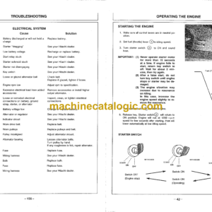 Hitachi EX1800-2 Excavator Operator’s Manual (EM182-2-1 to EM182-2-6)